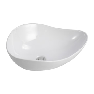Aurum mitigeur lavabo haut 30,8 cm inox, or + Ceramia PixL 51x38x19 cm vasque à poser, sans trop-plein, blanc (SAT285BGCEPX5038)