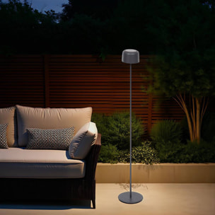 Lampadaire Bolty solaire gris graphite H120cm