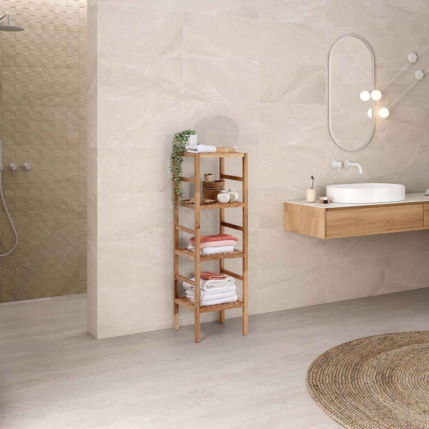 Estanteria media baño alam natural 117.5 cm