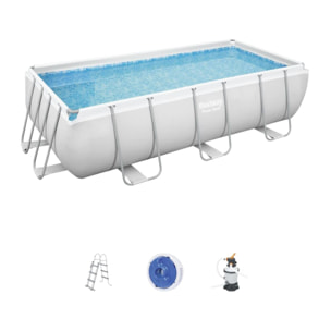 Piscine tubulaire rectangulaire 4,04 x 2,01 x 1 m LUNA