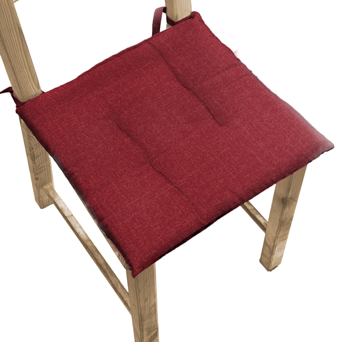6X CUSCINO SEDIA DIS.TEXTURE BORDEAUX 40X40 CM