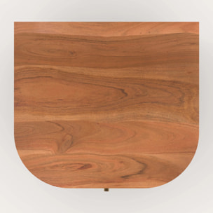 Table de chevet  en bois d'acacia 2 tiroirs - Paola