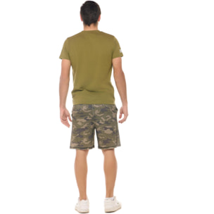 Conjunto completo de hombre con camiseta y pantalón corto camuflaje Leone Summer Style