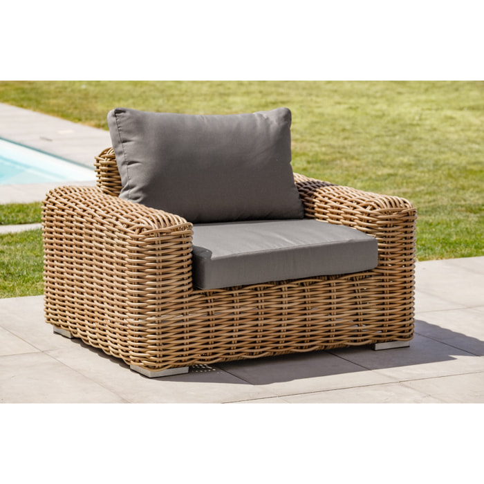 BORABORA - Fauteuil de jardin en résine tressée