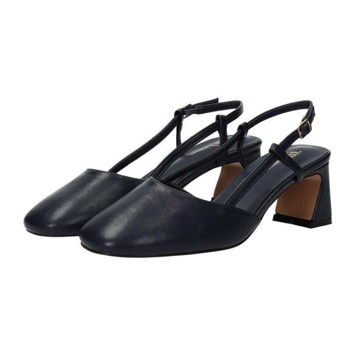 Décolleté sling back Donna Tata Italia Blu
