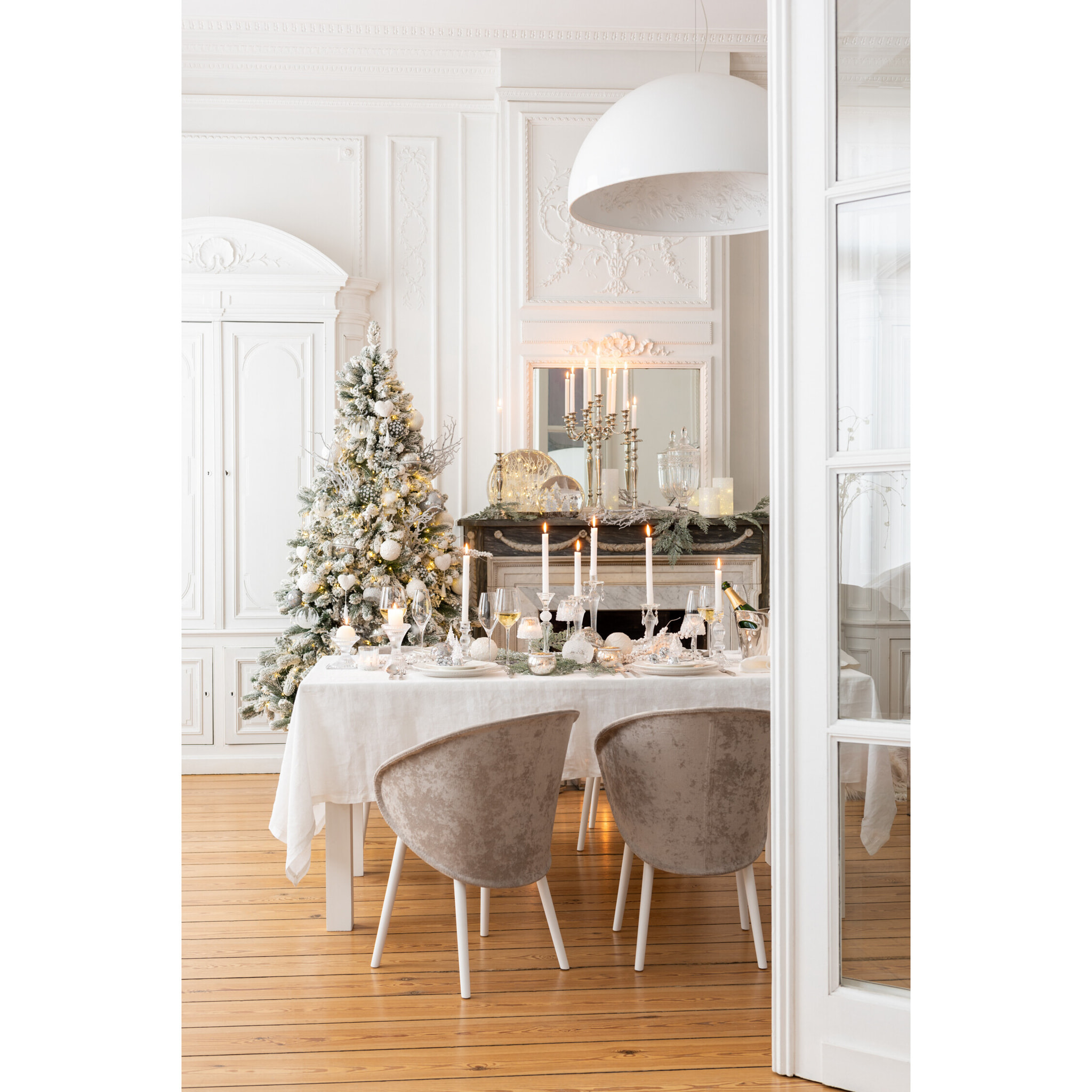 J-Line chandelier Bol - verre - transparent - large