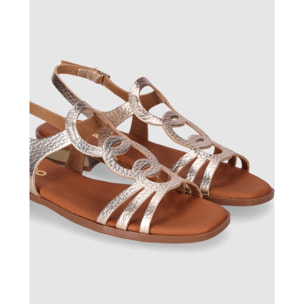 Sandalias de Piel - Platino - Tacón: 3 cm