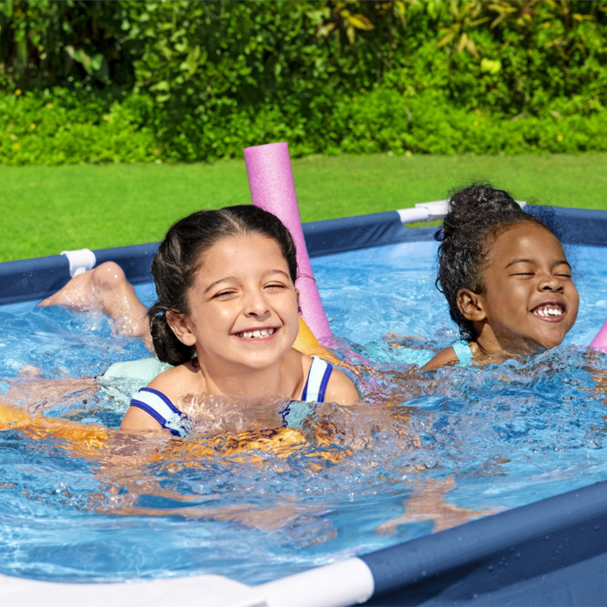 Bestway Piscine hors sol tubulaire rectangulaire Bestway Steel Pro 221 x 150 x 43 cm bleu