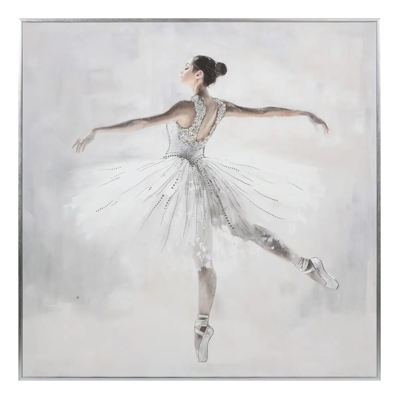 Toile imprimée Vivi 78x78cm gris