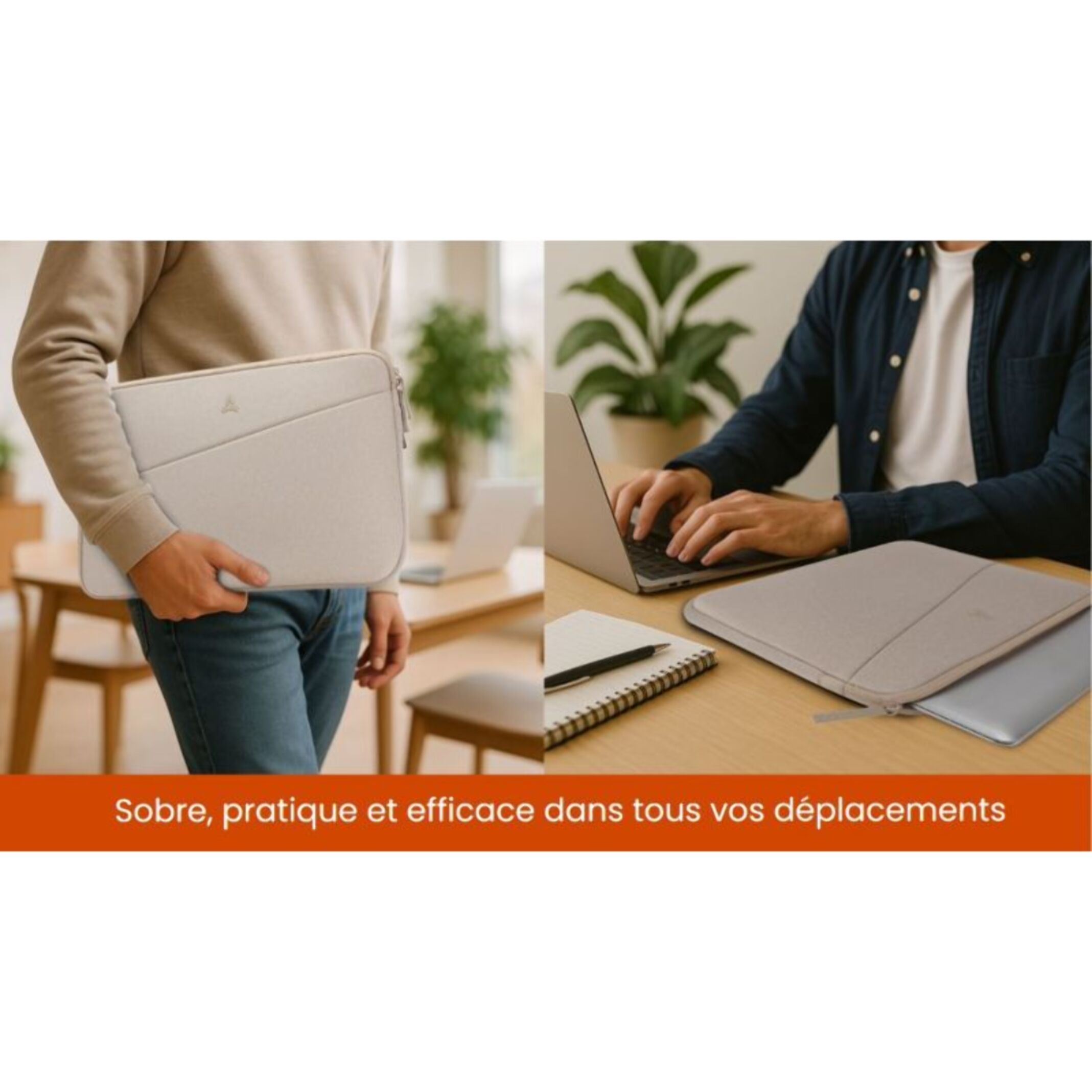 Housse ADEQWAT 15-16'' beige chiné