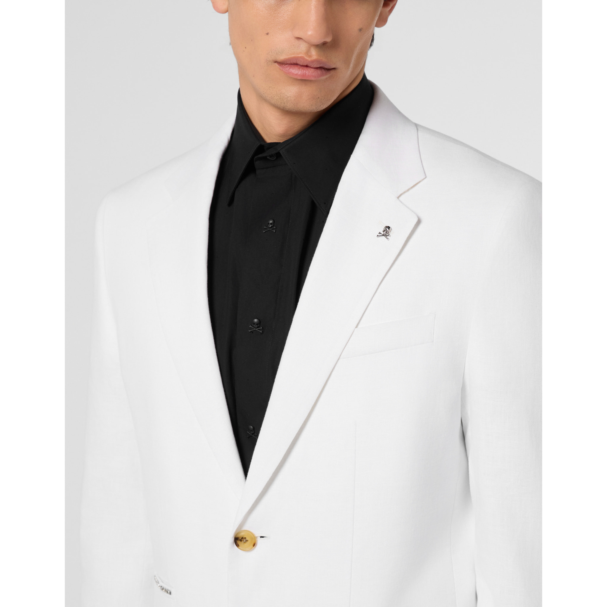 PHILIPP PLEIN Linen Miami Vice Fit Blazer