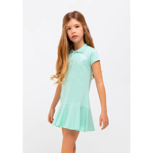 Vestido Polo De Niña En Menta