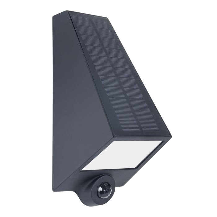 Forlight Olaf aplique solar en color negro, con luz led blanco cálido 3000K