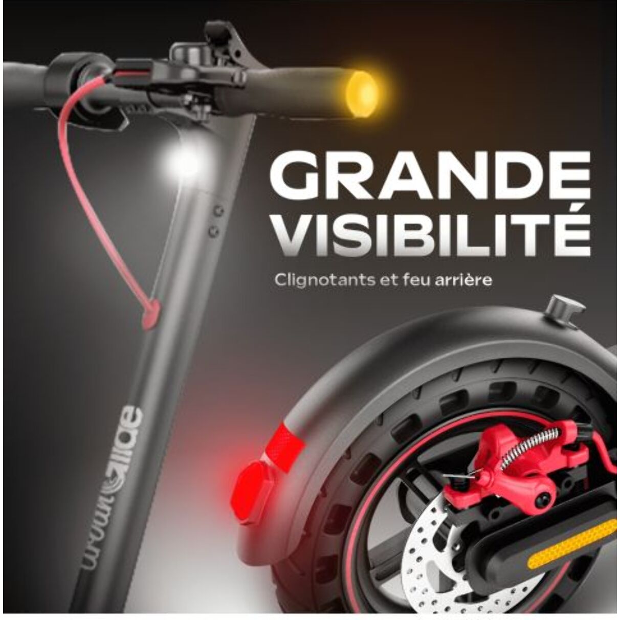 UrbanGlide Ride 100 MAX 2 – Trottinette électrique 350W, 10", 35 km d'autonomie, suspensions & clignotants