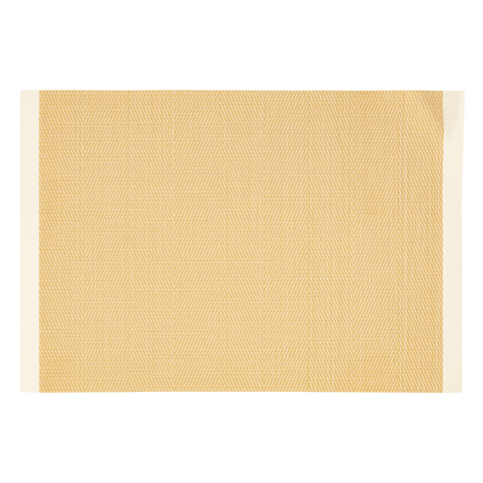 Set de table tissé avec liseré - Jaune