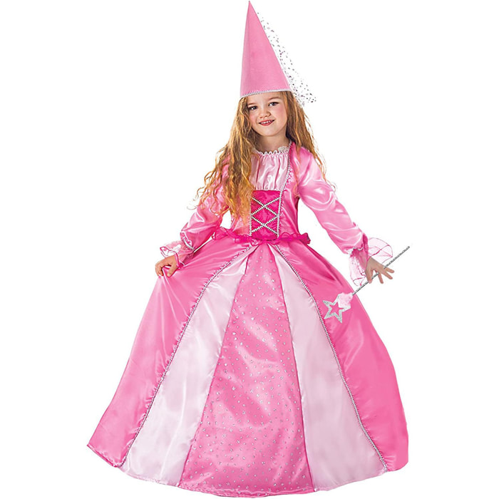 Costume Carnevale Travestimento Fatina Rosa Bambina Originale