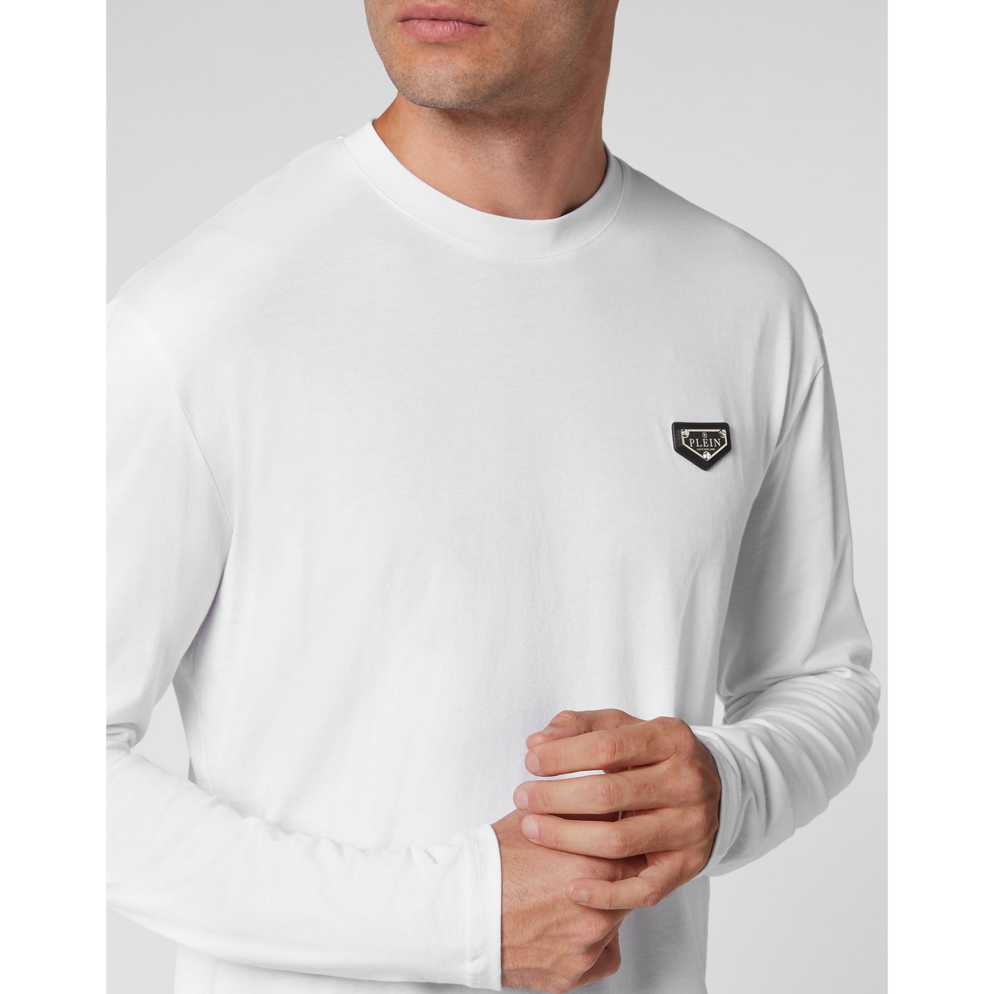PHILIPP PLEIN Camiseta de cuello redondo y manga larga