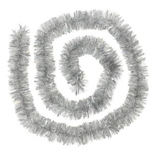 Guirlande de noël longue laser argenté 100x6x3m