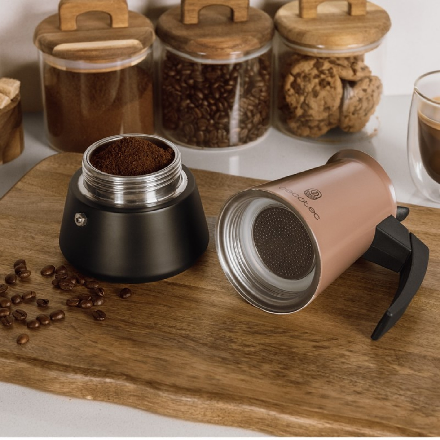 Cecotec Cafetera italiana Piccolina 600 Bronze