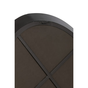 J-Line miroir Mural Rond - métal/verre - noir - small - 60.5 x 58 cm