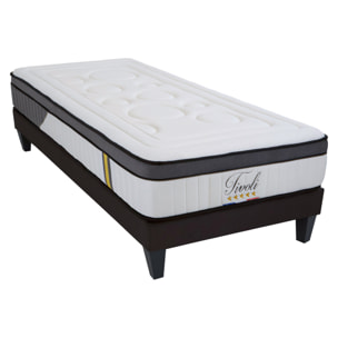 Ensemble matelas et sommier au confort ferme - Blanc