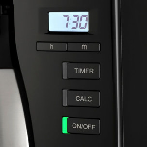 Cafetière filtre MELITTA look v therm timer noir acier brossé