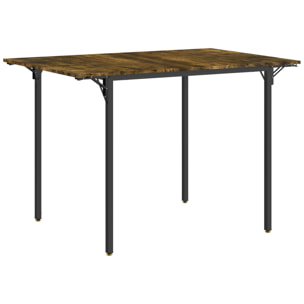 Table de salle à manger pliante table de cuisine extensible avec 2 rabats style industriel rectangulaire pour petit espace, table à abattant pour 2-4 personnes, marron rustique