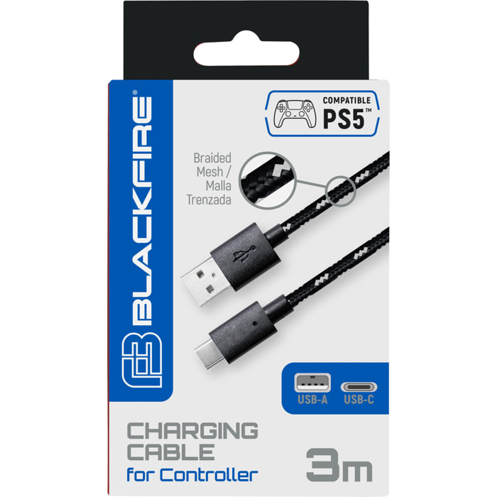 Cable Usb Type C 3M Blackfire Mando Ps5