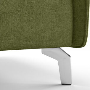 Canapé droit convertible 3 places en tissu chenille - ouverture express - NOVOLI