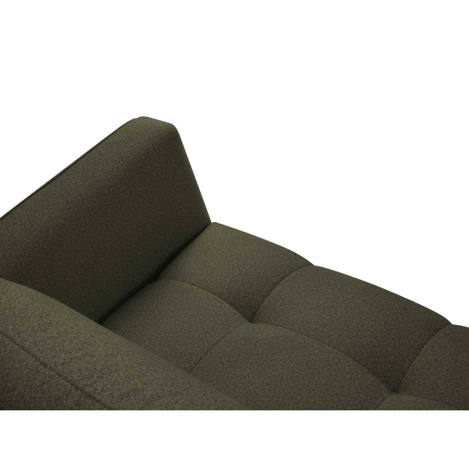 Canapé convertible avec coffre de rangement "Madrid" 3 places en tissu structurel vert