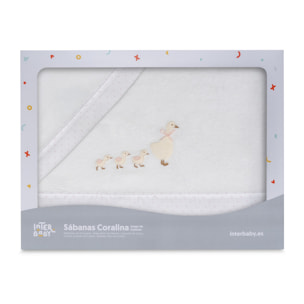 Triptico Coche Coralina Modelo Patitos Bco/Rosa