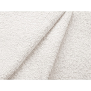 Lit coffre avec tête de lit "Valerie" 140x200cm en bouclé blanc