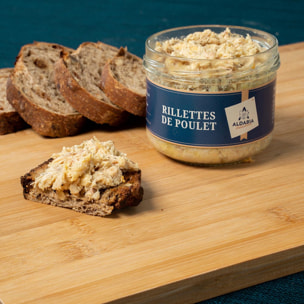 Rillettes de poulet nature - 2x180g - France