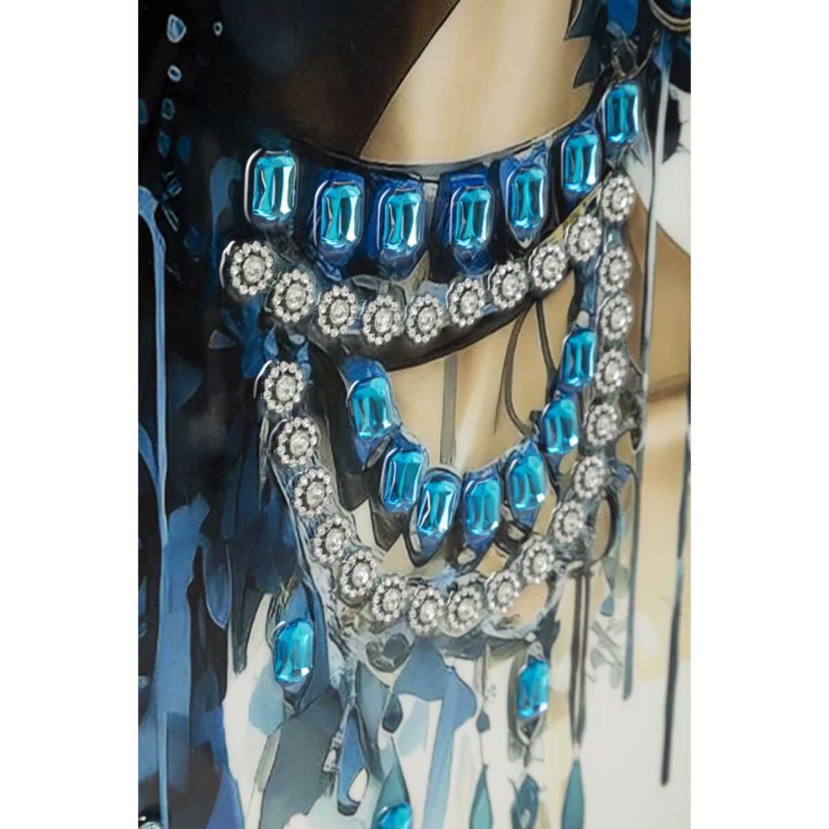 DIPINTO SU TELA LACCATO ALTEA -A- C/CORNICE CM 82X4X82