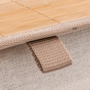 Panier à linge 60L "BlackFlora" bambou