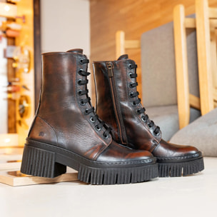 Botines con tacón 1375 NAPPA SHINNY BLACK/YORK color Black