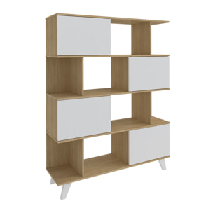 Estantería – Roble claro y blanco