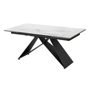 Mesa extensible de comedor – Porcelánico y negro