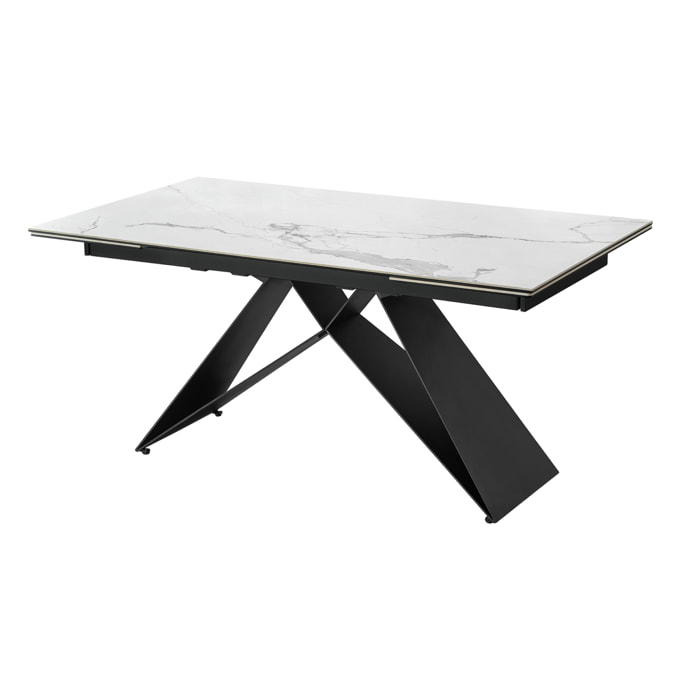 Mesa extensible de comedor – Porcelánico y negro