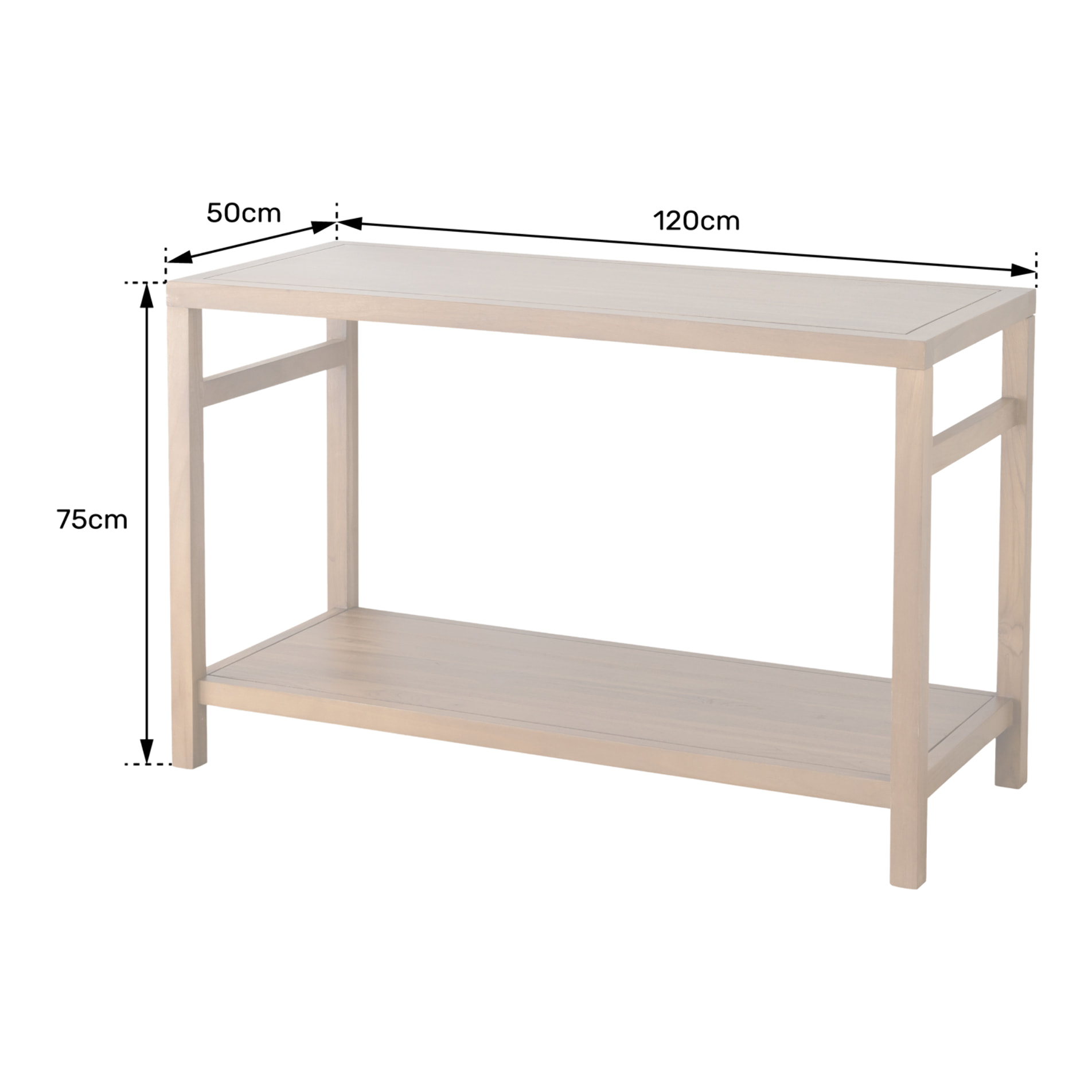 Meuble double vasque en teck massif 120cm DEWI