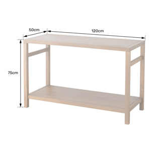 Meuble double vasque en teck massif 120cm DEWI
