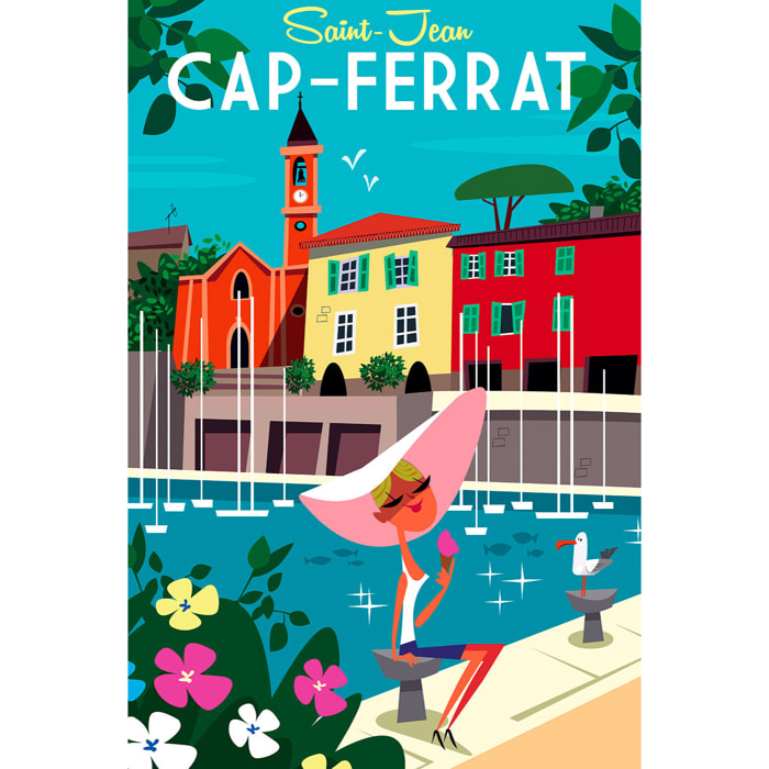 Tableau du cap ferrat Toile imprimée
