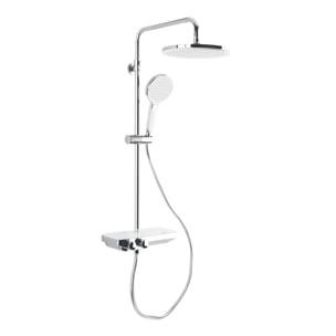 Colonne de douche avec mitigeur thermostatique et tête de douche XXL 255mm, Chrome (SATSSTPBCH)