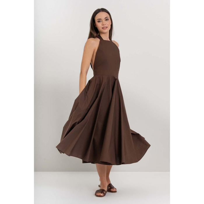 Kocca - Abito in cotone con scollo all'americana e schiena nuda Donna