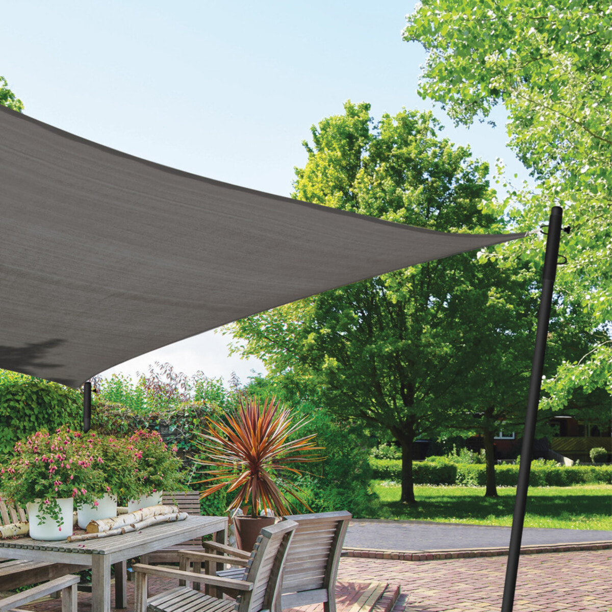Poteau ajustable pour voile d'ombrage