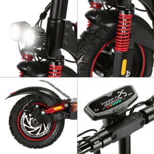 Trottinette Électrique Adulte  EBOOST GO –  Moteur 1200W -  Autonomie Jusqu'a 50 km - Pneu Cross 10" Tubeless - Batterie 54V/10Ah - Poids 23Kg
