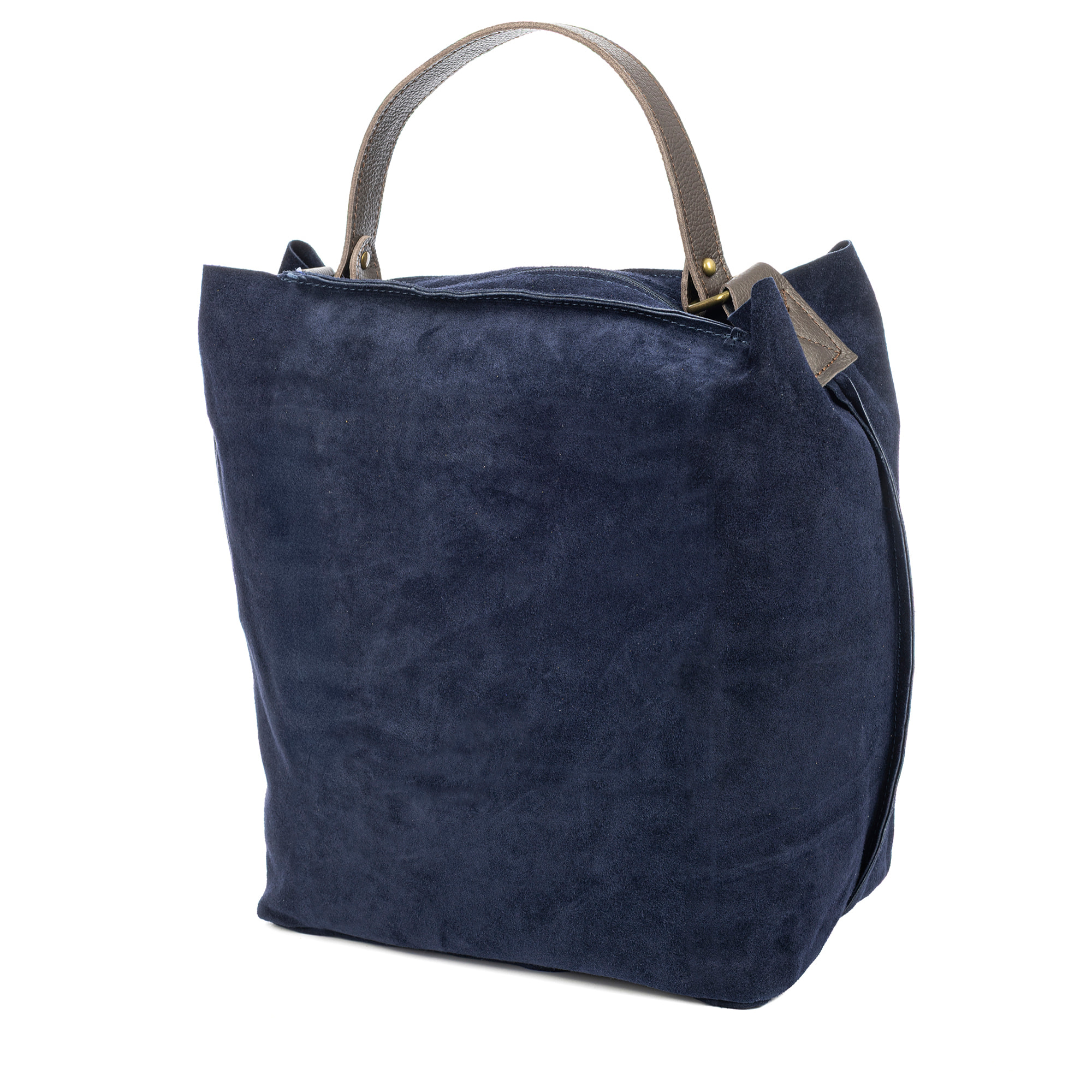 Avigliano bolso shopper mujer. Piel auténtica Gamuza.