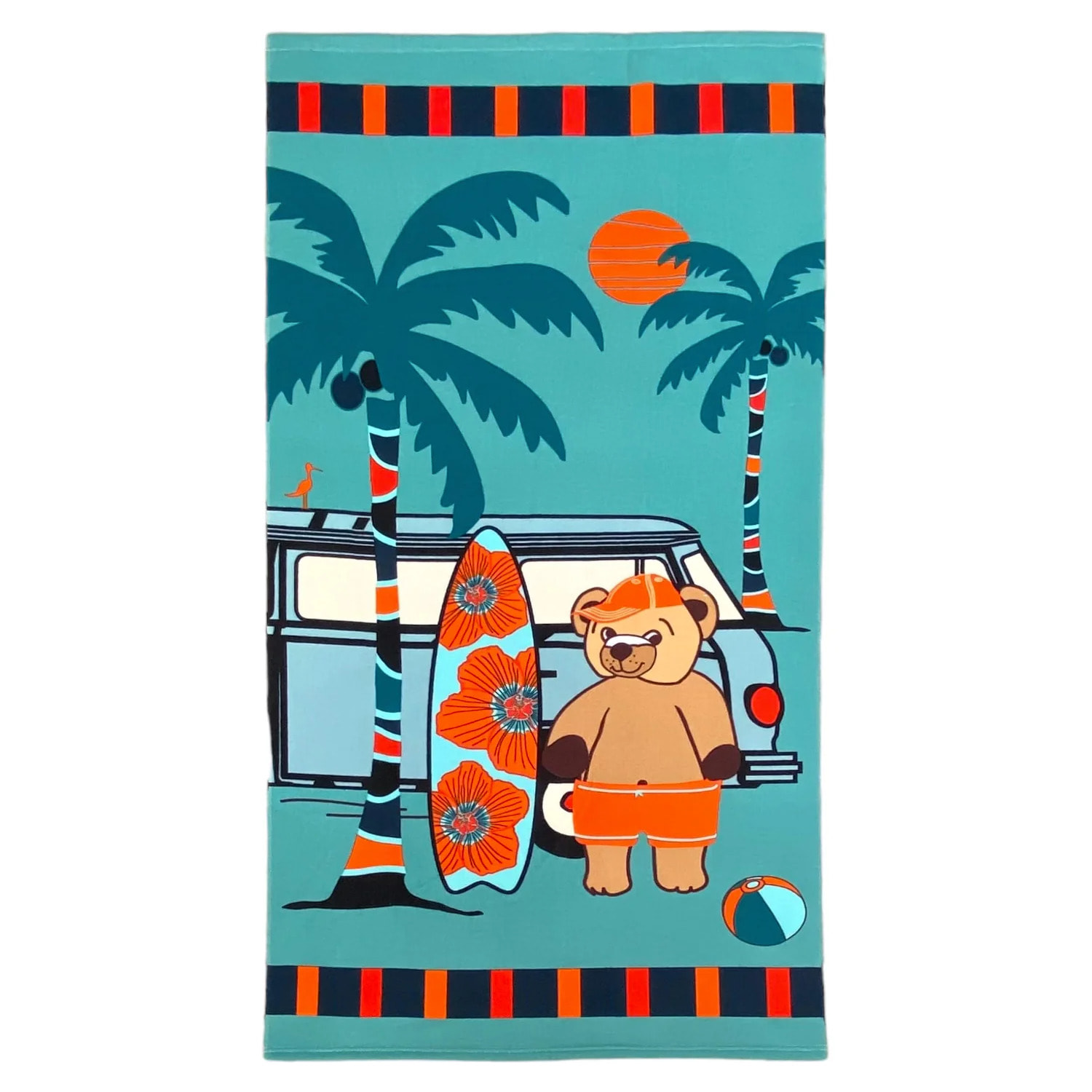 Serviette de plage microfibre enfant - Surfista - 70x140cm - 250g/m²