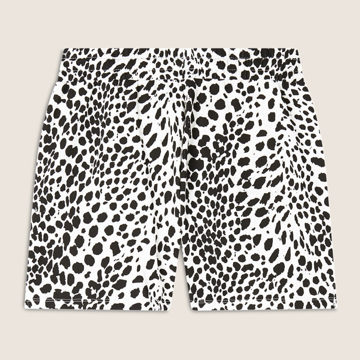 Pantaloncini animalier regular fit in french terry