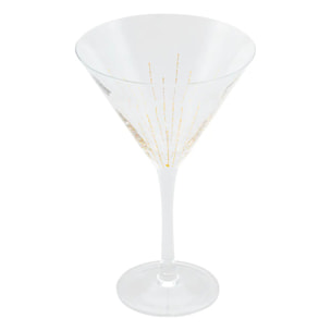 Lot de 2 verres à cocktail Lunis 25cl doré